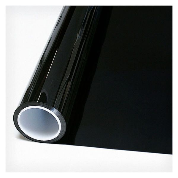 

40"x40" (100cm x 100cm) black solar tint film vlt0% privacy film 100% heat control vinyl waterproof sticker decals