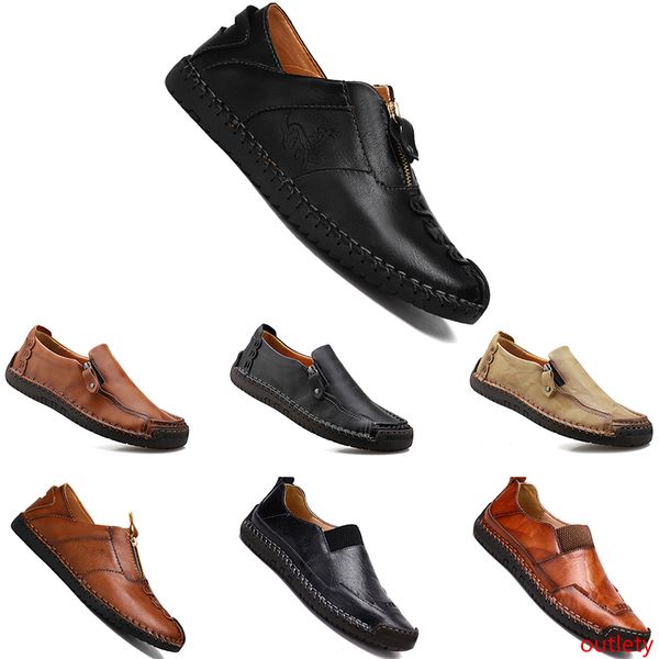 

fashion men s casual leather shoes espadrilles triple black brown khaki breathable outdoor jogging walking shoes main15