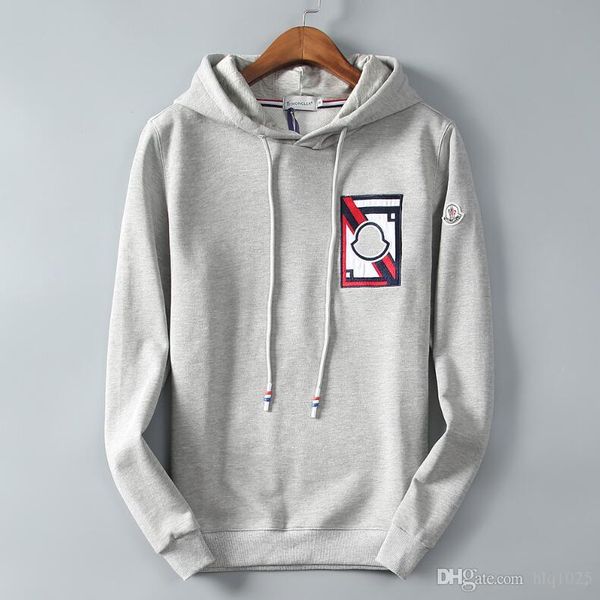 

brand hoodie spring and autumn fashion hooded long sleeve brand loge decoration pullovers sweatshirts designer hoodies for men, Black
