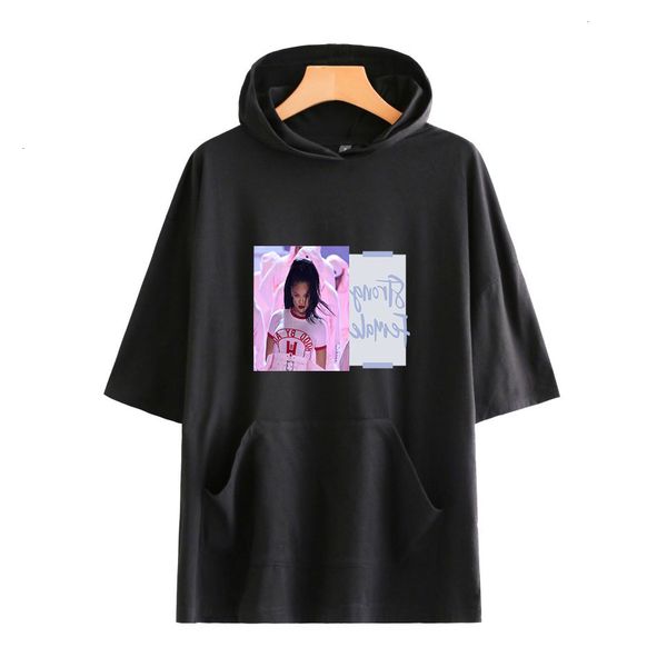 

performer shirt u.s.a 2019 rihanna printing belt male short even cap money t shirts, Gray;blue