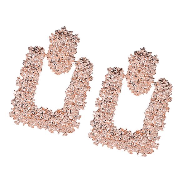 

trendy geometric earrings womens fashion statement dangle earrings, Golden