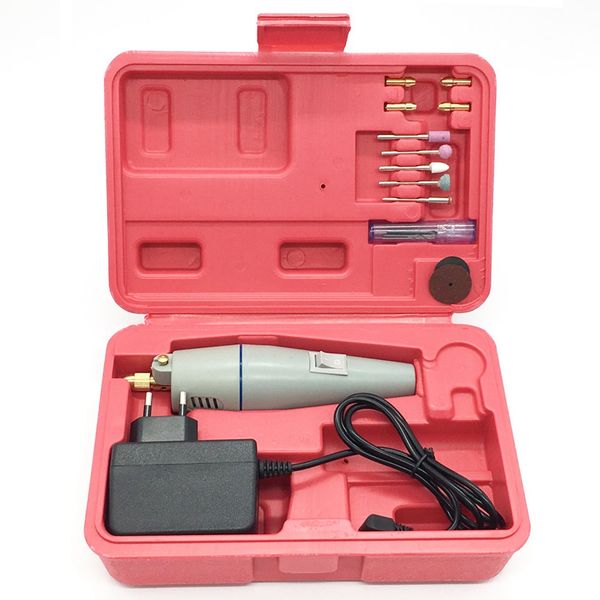 

mini electric drill 15pcs grinding accessories + adapter multifunction engraving machine electric tool set kit eu plug