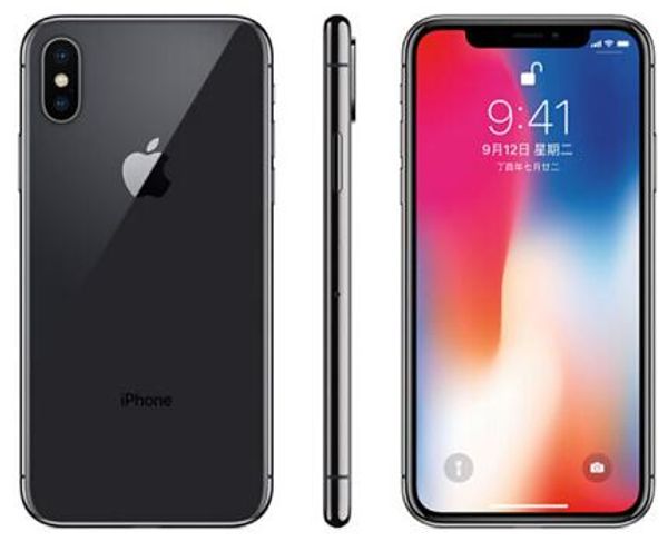 

восстановленное разблокированный apple iphone x без идентификатора лица 4g lte 64 гб / 256 гб пзу 3 гб озу hexa core 5,8-дюймовый мобильный