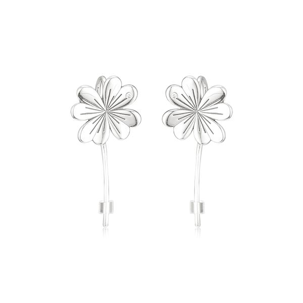 

lucky four-leaf clovers hanging earrings dangle & chandelier original 925 silver european style earring studs for woman jewelry finding