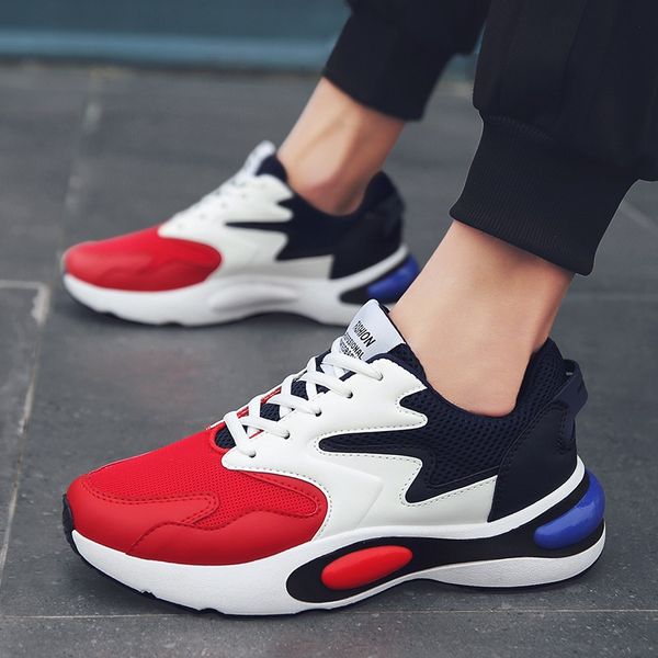 

ins chunky sneakers men spring autumn trainers shoes men breathable hip hop sneaker tenis masculino adulto zapatos de hombre, Black