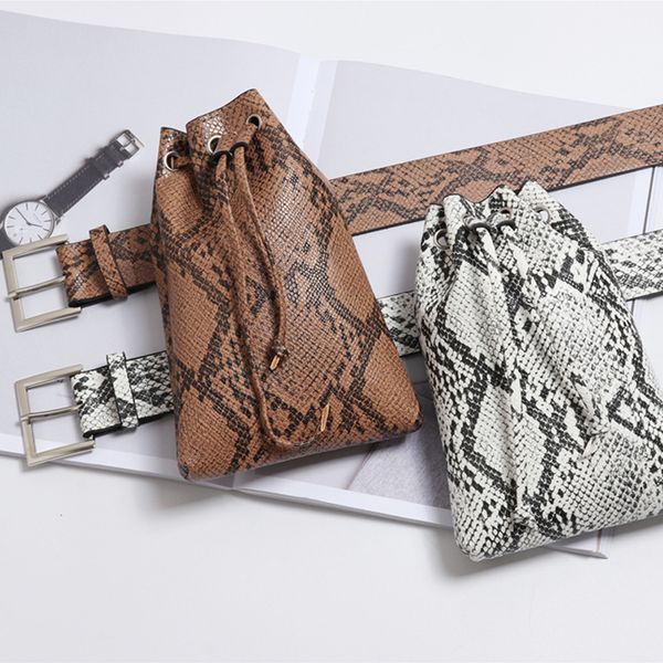 

women pu serpentine waist pack leather belt new small alligator fashion chest bag 2019 vintage crocodile mini shoulder snake bag