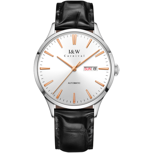 

high-end sapphire automatic watches men's carnival business mechanical watch waterproo sport watch montre homme, Slivery;brown