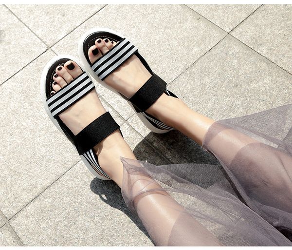 2019 New Designer Brand Women S Sandals Casual Round Head Word