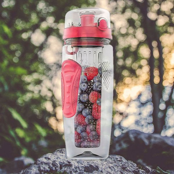 

1000ml / 32oz фрукты настаивая infuser бутылка воды пластикового спорт detox здоровье