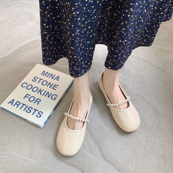 

new 2020 women's soft fashion casual round head comfortable wild slip-on round toe female leisure flat shoes women w28-20, Black