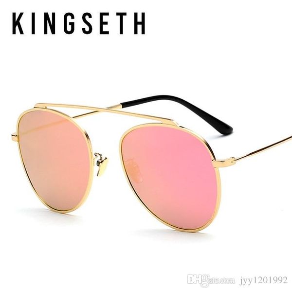 

kingseth new arrival light metal sunglasses for men & women fashion round sun glasses classic eyewear uv400, White;black