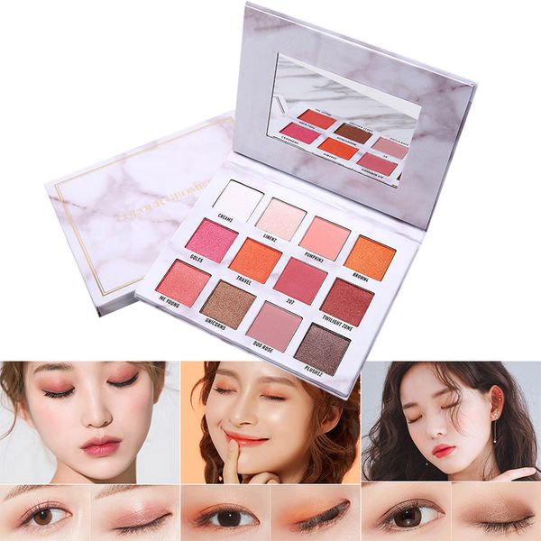 

eyeshadow palette 12 colors matte glitter long lasting portable cosmetic for women v9-drop