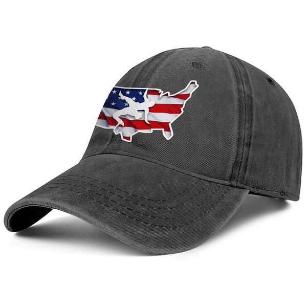 

stylish iowa wrestling denim baseball cap vintage team hats usa old print logo america flag 2016 olympic rick flair woo funny, Blue;gray