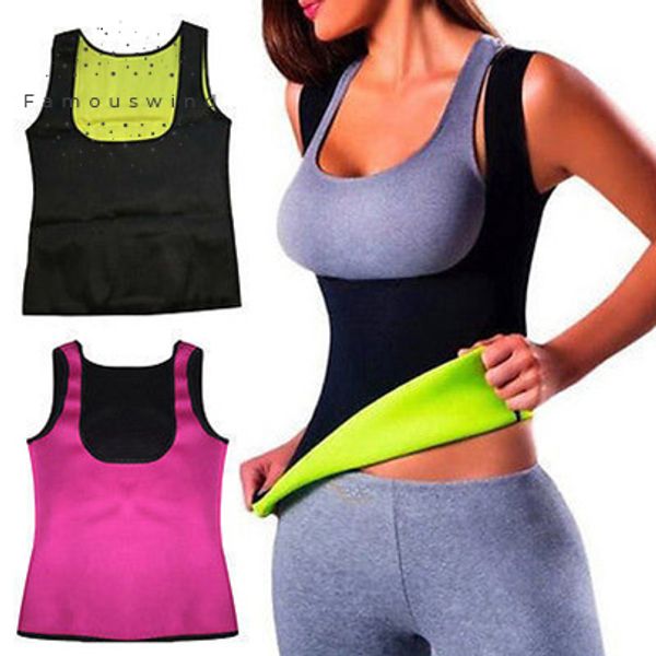 

s dropshipping body shapers women neoprene slimming waist slim vest plus size purple black rose blue shape, Black;white