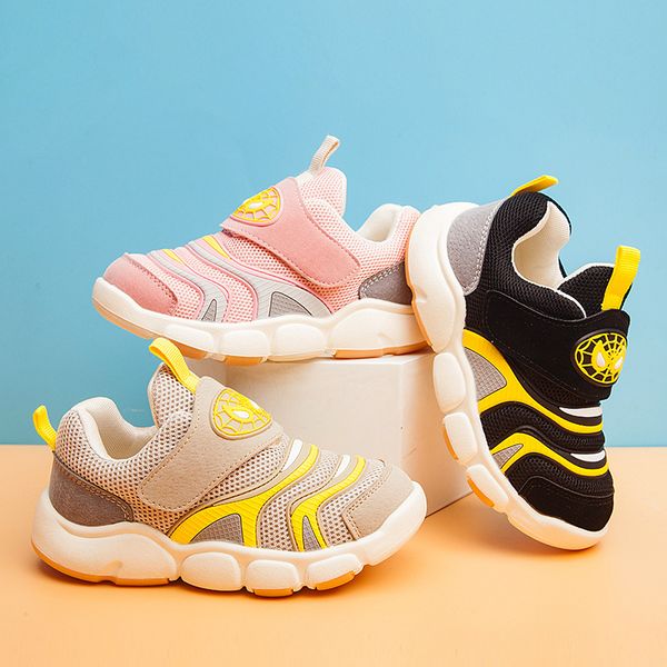 

2019 new sport children shoes kids girls sneakers spring autumn net mesh breathable casual boys shoes running shoe for kids, Black;red