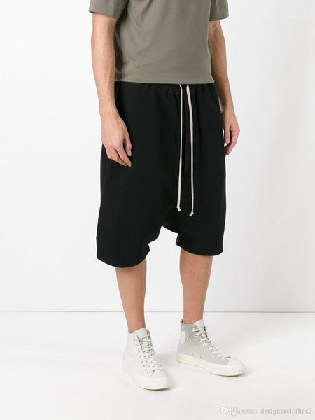 

loose harem shorts high street ro mens shorts summer spring black casual, White;black