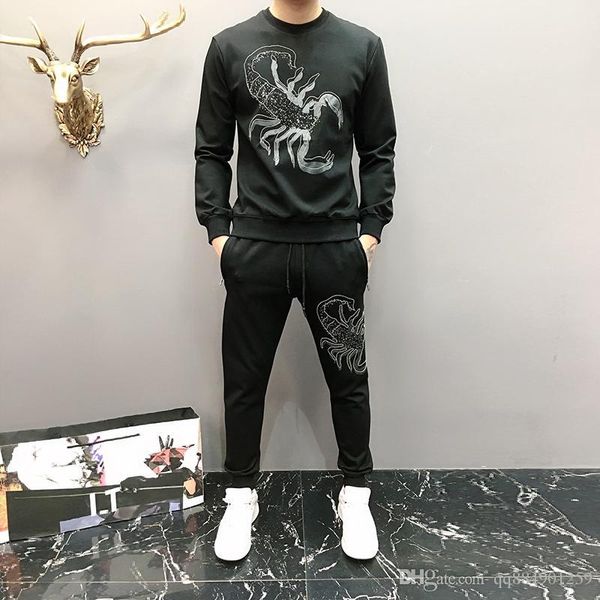 

2019 luxury tracksuit mens sweatshirts sweat suit brand design clothing men's tracksuits jackets embroidered tracksuit men, Gray