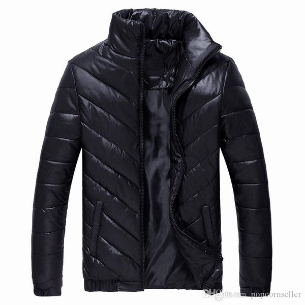 

mens fashion designer down winter plus size young mens down outerwear winter warm style males clothing, Black