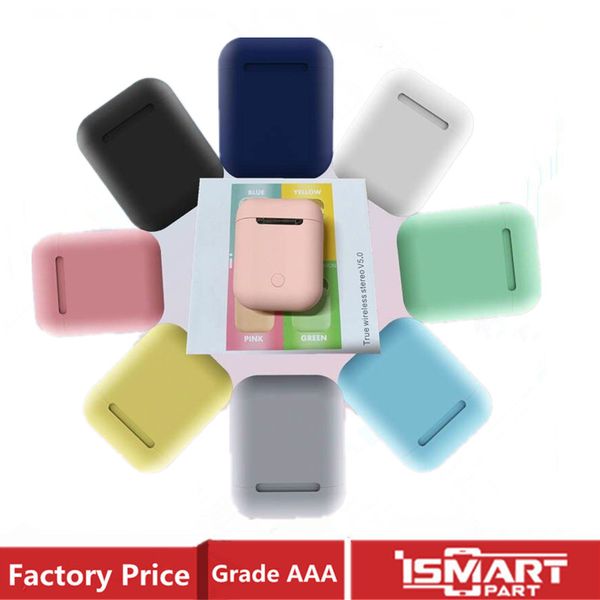 

candy color for iphone earbud wireless earphone bluetooth earbuds with pop up window touch control inpods 12 in-ear mic true stereo