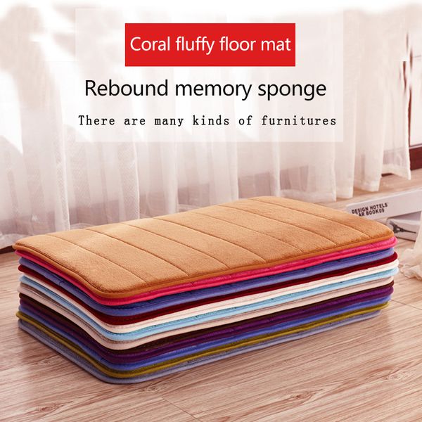 

bath mats soft bathroom mat with non-slip back strong absorption coral cotton carpet machine washable floor rug 40x60cm