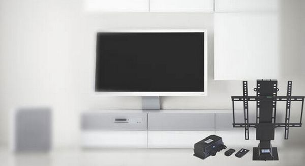 Scaffali sollevabili elettrici automatici per TV con telecomando per mobili da letto di casa d'albergo adatti per supporto per TV al plasma da 25-50 pollici