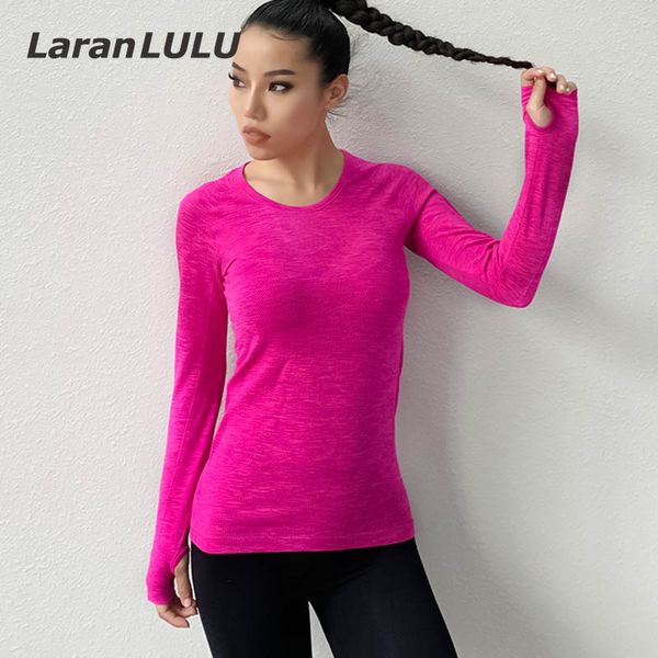 

women's sports wear for fitness sports t-shirt workout clothes gym yoga elastic running long sleeve quick-dry jogging Â, Black;blue