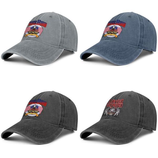 

lynyrd skynyrd made in usa black for men and women trucker denim cap design fitted custom design your own cute trendy personalised hats, Blue;gray