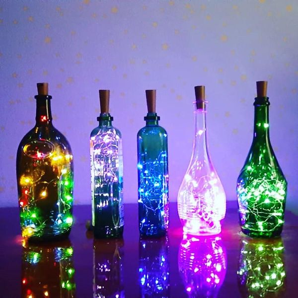 

2m led светящиеся garland струнные diy сказочные огни для стекла craft бутылка проблесковый игрушки для детей день рождения новый год подаро, Black;brown