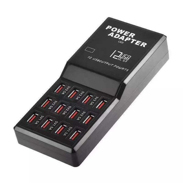 

multi 12 port usb charging station hub deskwall cell phone charger organizer