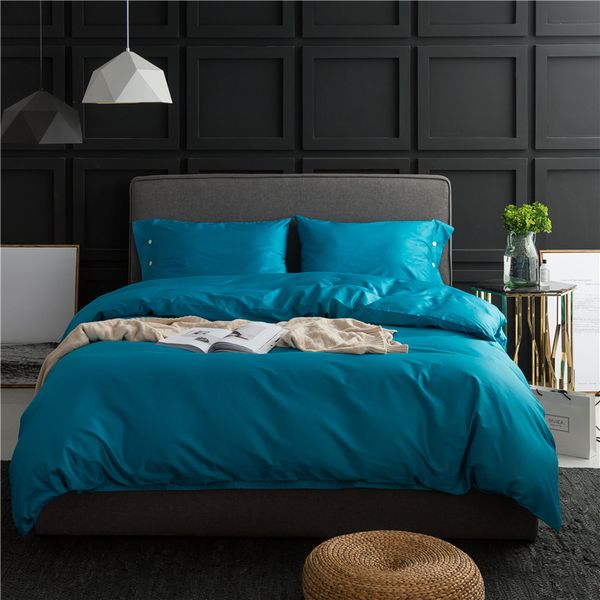 Egyptian Cotton Bedding Set 60s 100 Plain Dyed Blue Egyptian Cotton Bedding Set 60s 100