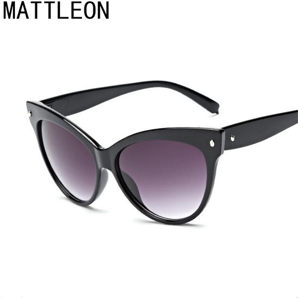 

2020 new cat eye sunglasses for women fashion uv400 sun glasses gradient lens plastic female eyewear feminino, White;black