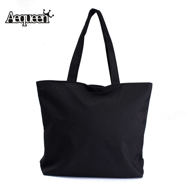 

aequeen women canvas bags zipper eco friendly shoulder sackbag shopping tote holiday beach bag casual totes diy painting handbag