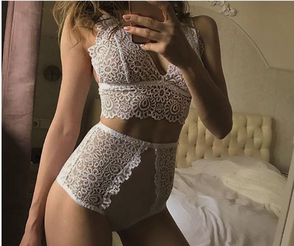 

the woman is see-through underwear net gauze breathable bud silk appeal underwear tempts set, Black;white