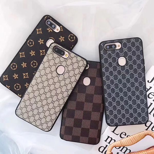

vintage printing grid pu leather hard pc+tpu phone case cover for samsung galaxy s20 ultra s10 e note 10 plus a01 a51 a71 a81 a91