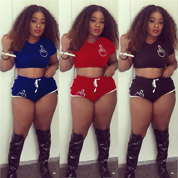 

solid color short-sleeved shorts 3 color two-piece women's tracksuits casual sport suits women's short pant suits running pant, Gray