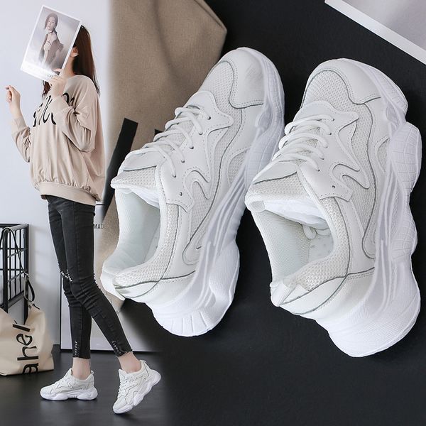 

tleni spring runnning shoes 2019 new women's sports shoes old dad women's thick-soled sneakers single zk-127
