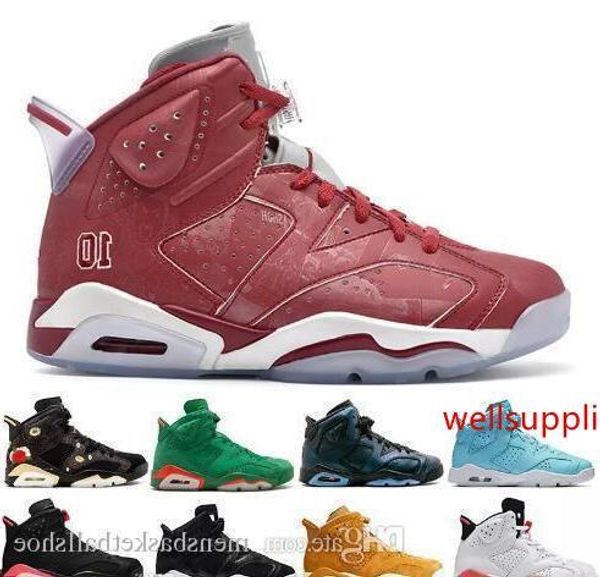 

designer gatorade green golden harvest wheat university blue 6 vi basketball shoes for men 6s mens sports sneakers size us 8-13