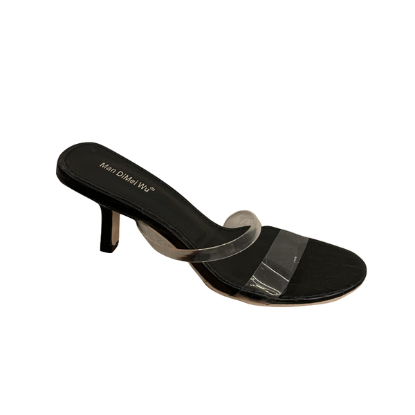 

white sandals casual low heel slippers womans sandals summer women high heels fashion pvc transparent shoes sandale femme ete, Black