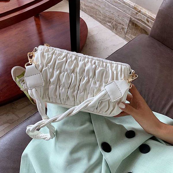 

twist shoulder belt pu leather shoulder messenger bags for women 2020 elegant folds handbags female travel crossbody bag
