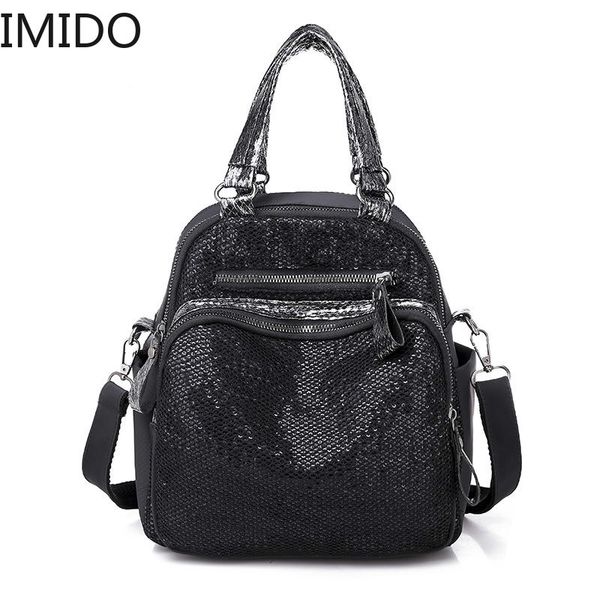 

imido new fashion sequins women backpacks high quality oxford waterproof ladies multifunction women large capacity bag