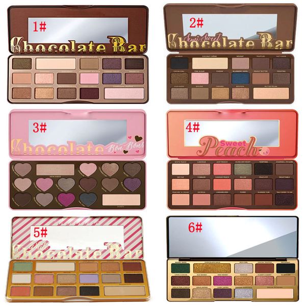 

Makeup sweet peach eyeshadow 18 colors with too fAce eyeshadow palette 6 Series gold white Chocolate