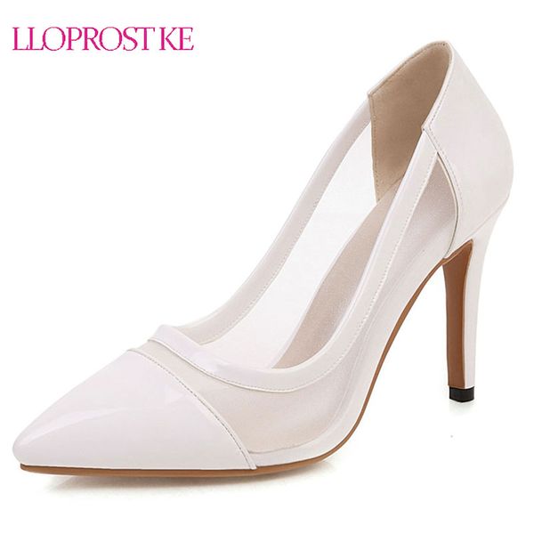 

lloprost ke plus size 32-43 new 2020 fashion women pumps pointed toe high heels summer office ladies dress wedding party shoes, Black