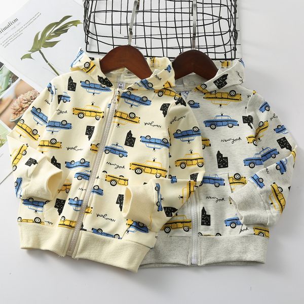 

2020 spring new children's jackets baby boys and girls hoodies print coats kids casual zipper sweatshrits toddler outwear jacket, Blue;gray