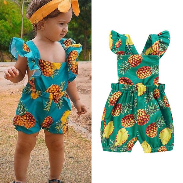 

pudcoco американские фондовые 0-18 м новорожденный девочка лето одежда цветок комбинезон комбинезон одежды хлопок, Blue