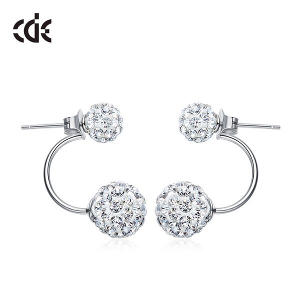 

wedding party silver s925 beaded pearl gift woman lady diamond jewelry earring for bride acting initiation graduation cde-163, Golden