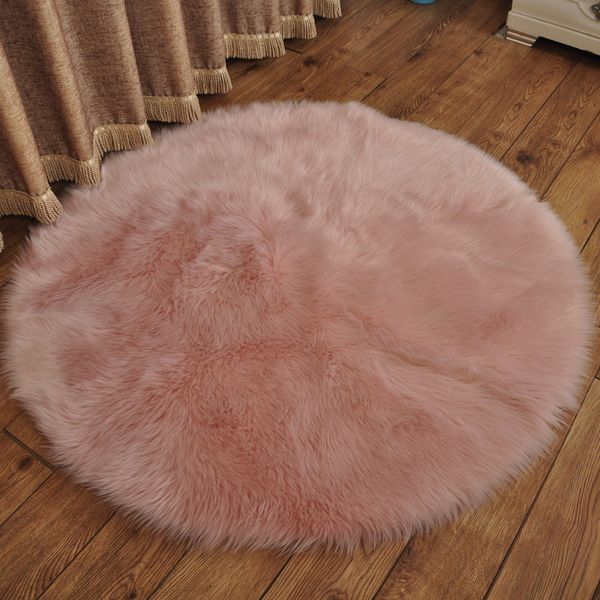 

australian wool-like round carpet bedroom living room mat 90*90 modern minimalist coffee table mat
