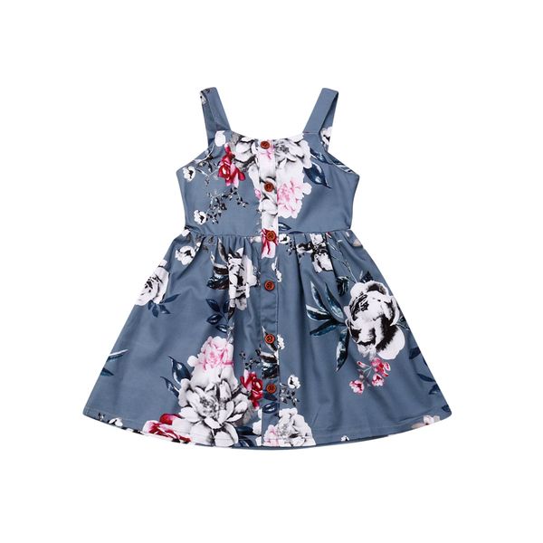 

infant kids baby girls summer flower dress princess pageant dress sundress 4y, Red;yellow