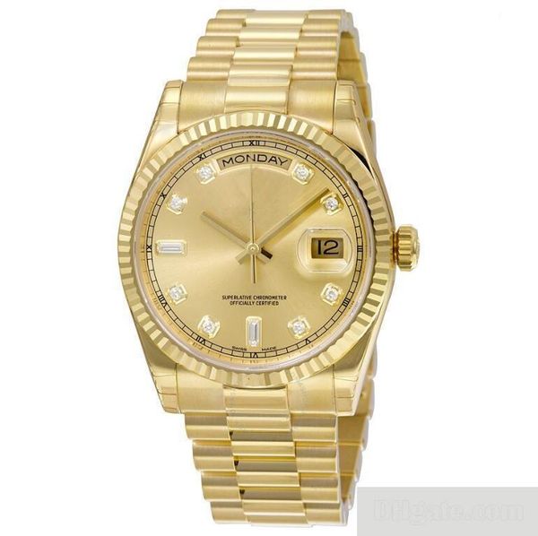 

watch wholesale watch day date mechanical glide smooth 40mm mens royal oaks watch stainless steel bezel strap wristwatches, Slivery;brown