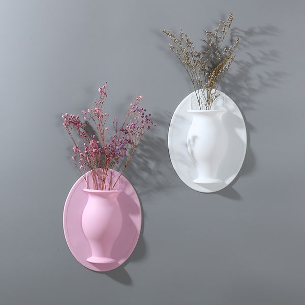 

silicone small vase living room decoration wall stickers creative cute small flower flowers water flower pot net red decoration