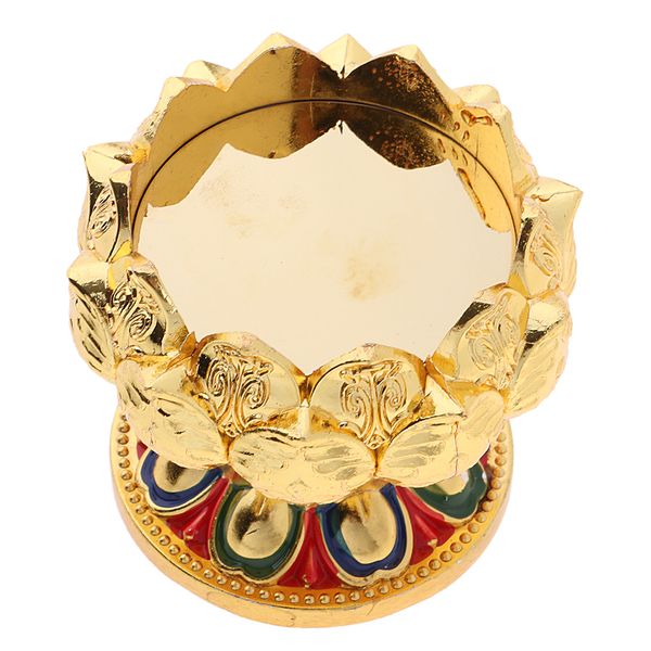 

tibet buddhist lotus butter candle light lamp base burner